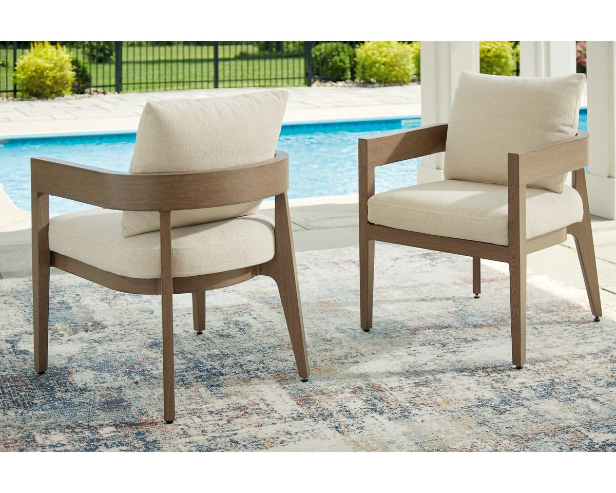 Sillón de comedor exterior Serene Bay con cojín (juego de 2)