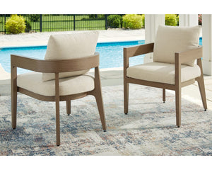 Sillón de comedor exterior Serene Bay con cojín (juego de 2)