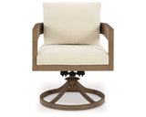 Serene Bay Outdoor Swivel Dining Chair with Cushion (Set of 2)