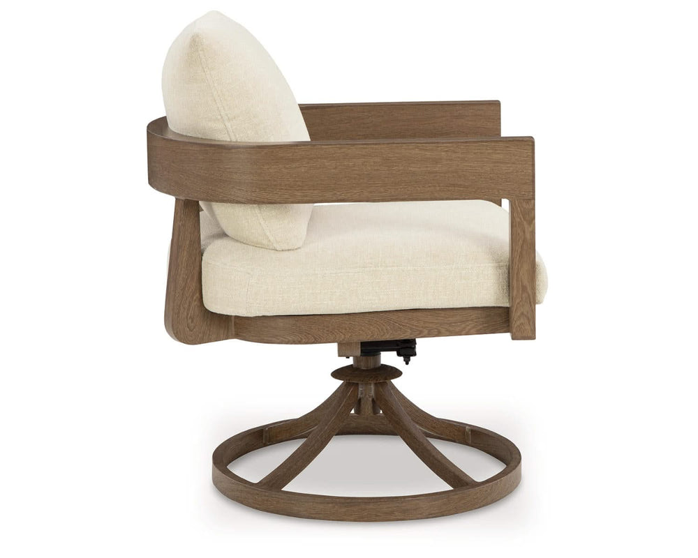 Serene Bay Outdoor Swivel Dining Chair with Cushion (Set of 2)