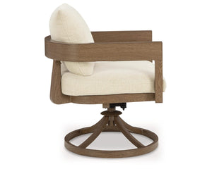 Serene Bay Outdoor Swivel Dining Chair with Cushion (Set of 2)