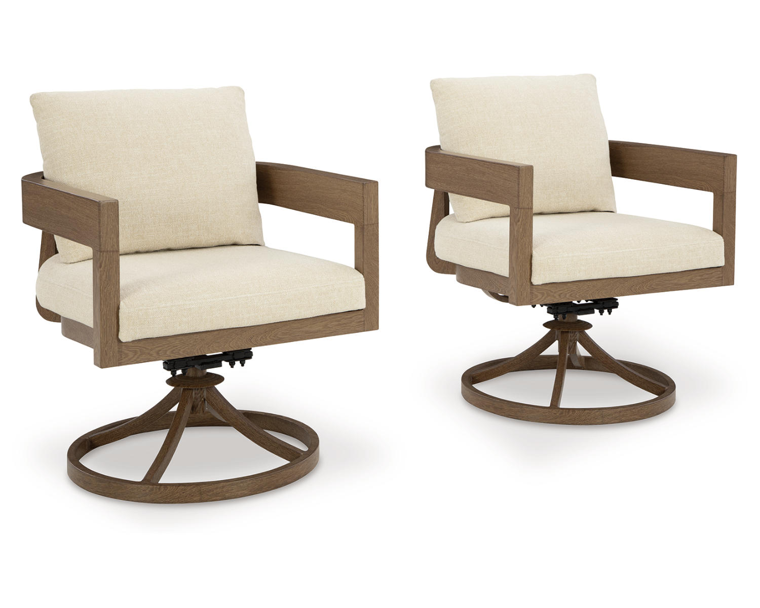 Serene Bay Outdoor Swivel Dining Chair with Cushion (Set of 2)