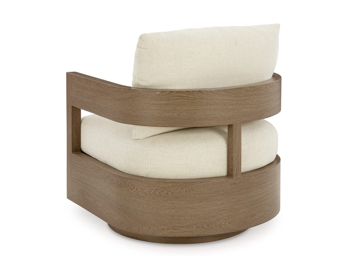Silla giratoria para exteriores Serene Bay con cojín