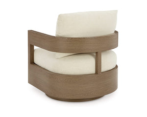 Silla giratoria para exteriores Serene Bay con cojín