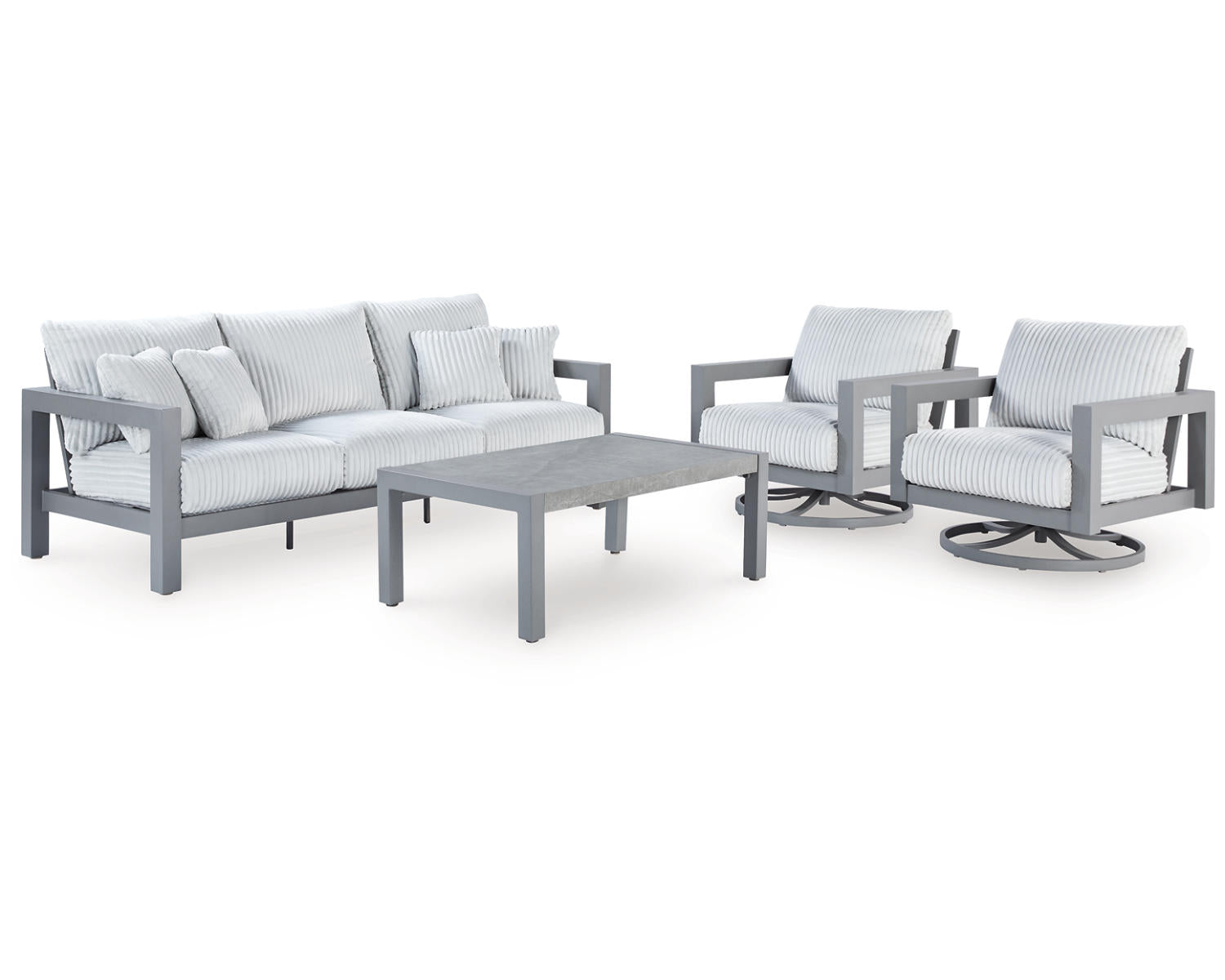 Hurley Park Outdoor Sofa, 2 Lounge Chairs and Coffee Table