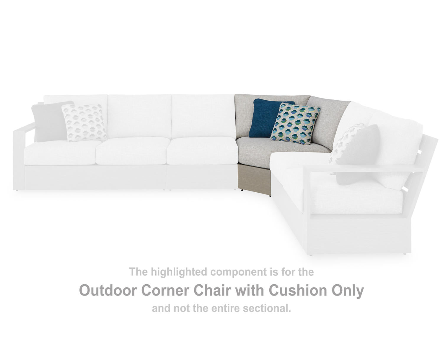 Kimpton Isle Outdoor Corner Chair with Cushion