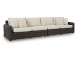 Kimora - Loveseat para exteriores con brazos derecho e izquierdo, con cojín (juego de 2)