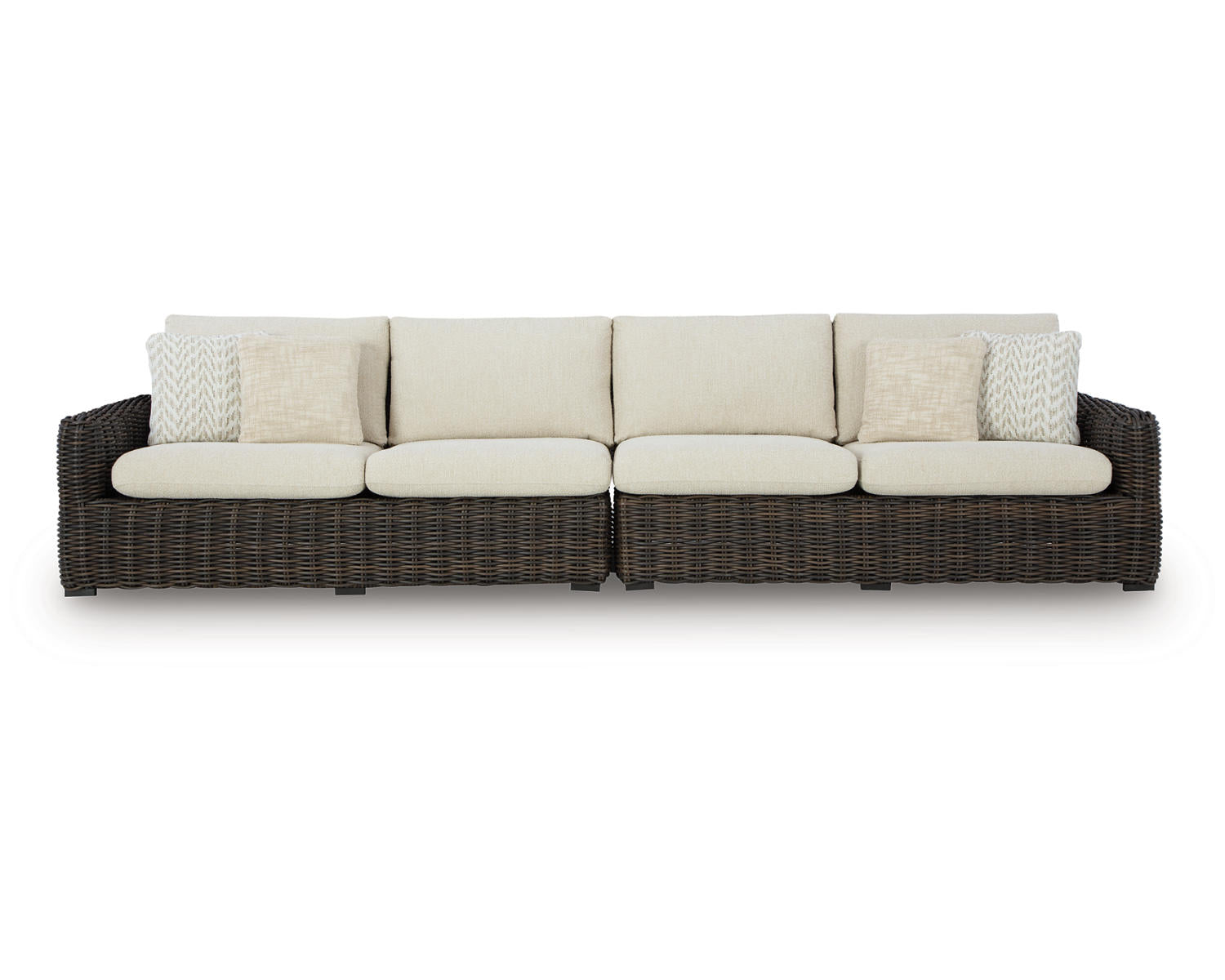 Kimora Outdoor Right and Left-arm Facing Loveseat with Cushion (Set of 2)