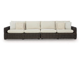 Kimora - Loveseat para exteriores con brazos derecho e izquierdo, con cojín (juego de 2)