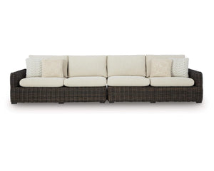 Kimora - Loveseat para exteriores con brazos derecho e izquierdo, con cojín (juego de 2)