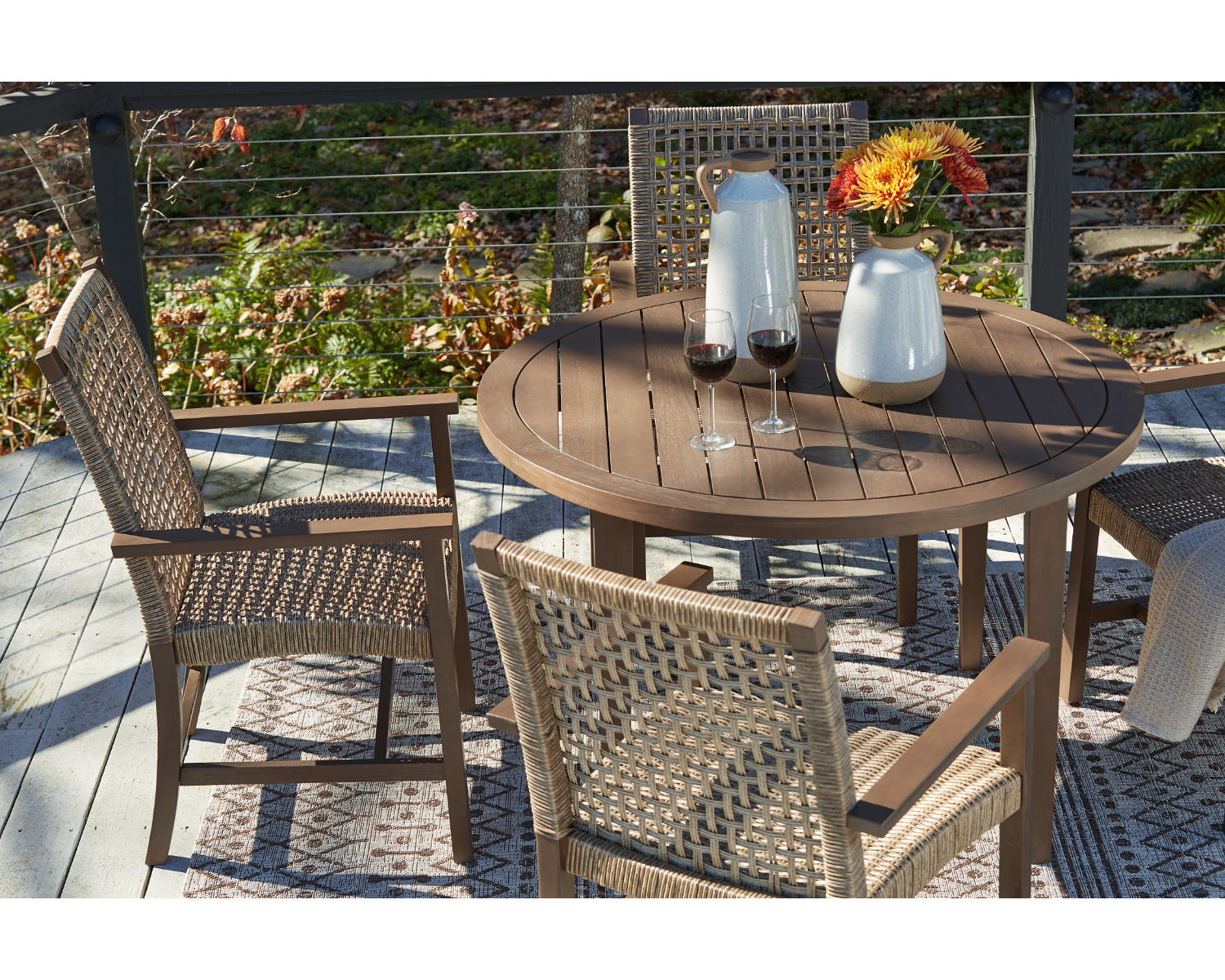 Germalia Outdoor Dining Table with 4 Chairs