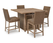 Walton Bridge Outdoor Bar Table and 4 Barstools
