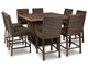 Mesa de comedor exterior Paradise Trail de altura alta con 6 taburetes