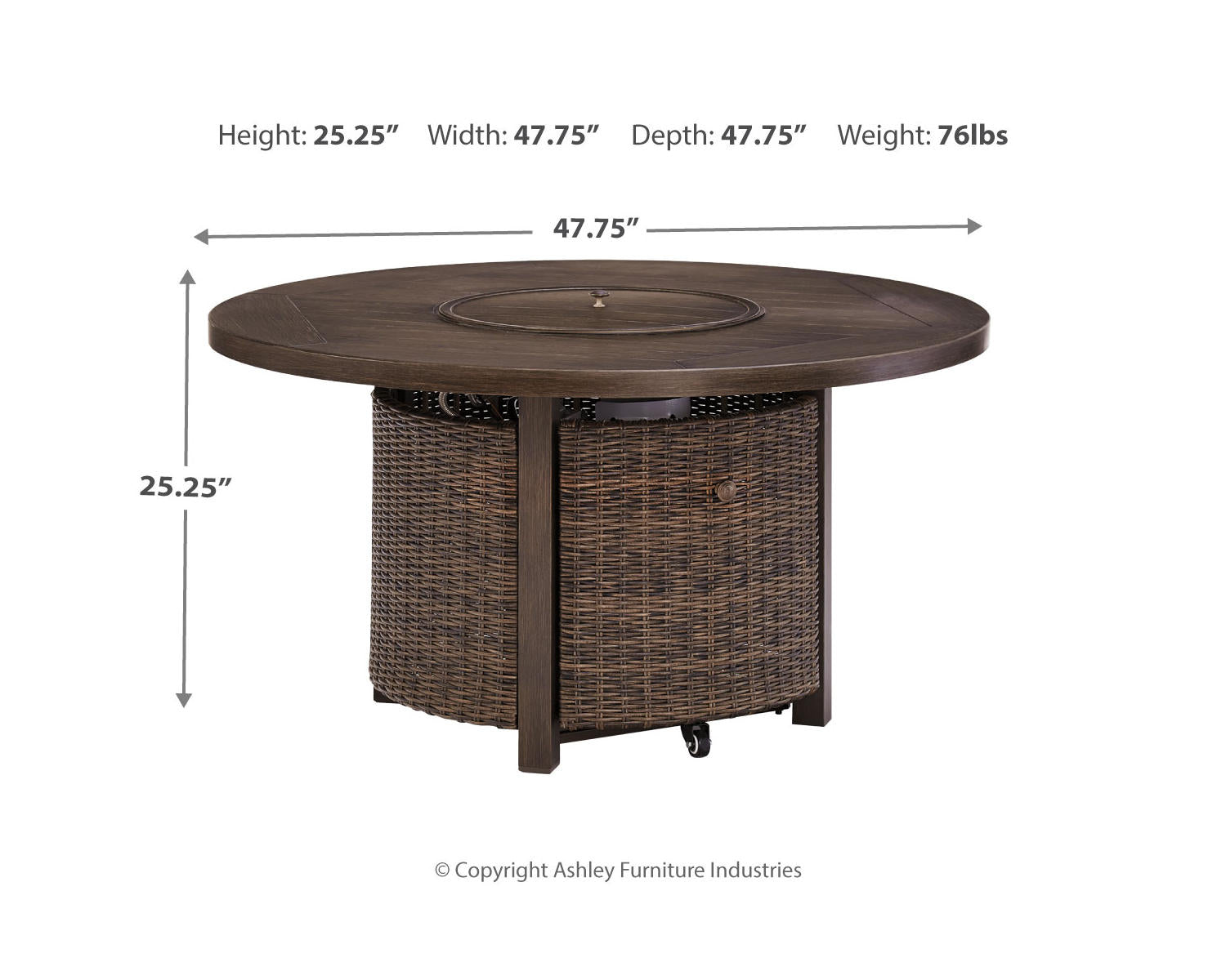 Paradise Trail Outdoor Fire Pit Table with 4 Lounge Chairs