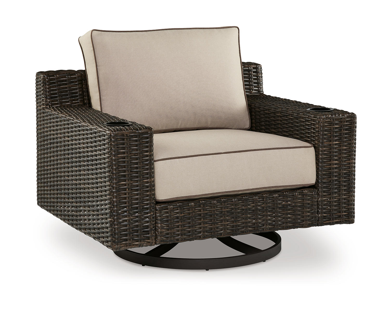Coastline Bay Outdoor Swivel Lounge with Cushion