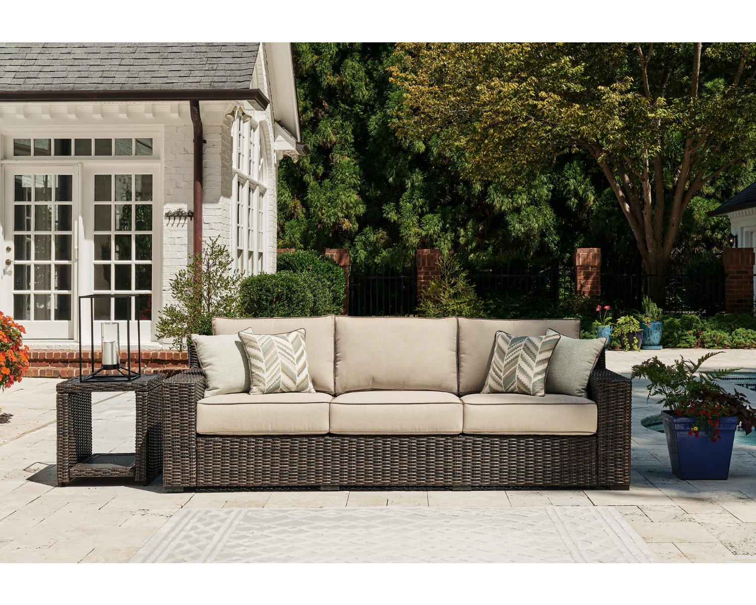 Coastline Bay Outdoor Sofa with Cushion