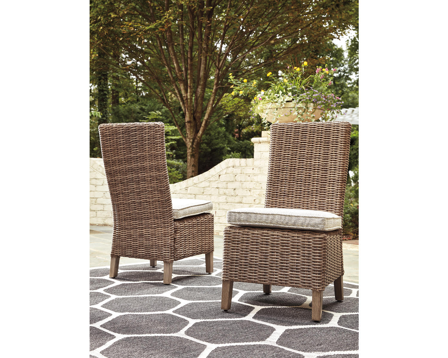 Beachcroft Outdoor Dining Table with 2 Chairs and 2 Benches
