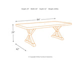Mesa de comedor de exterior Beachcroft con 6 sillas