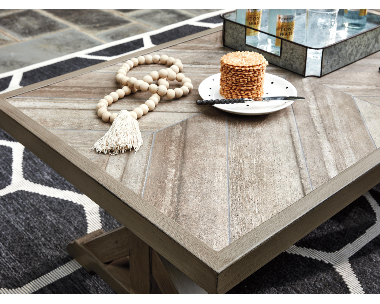 Beachcroft 3-Piece Outdoor Sectional with Coffee Table and 2 End Tables