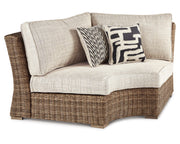 Beachcroft Outdoor Curved Corner Chair with Cushion