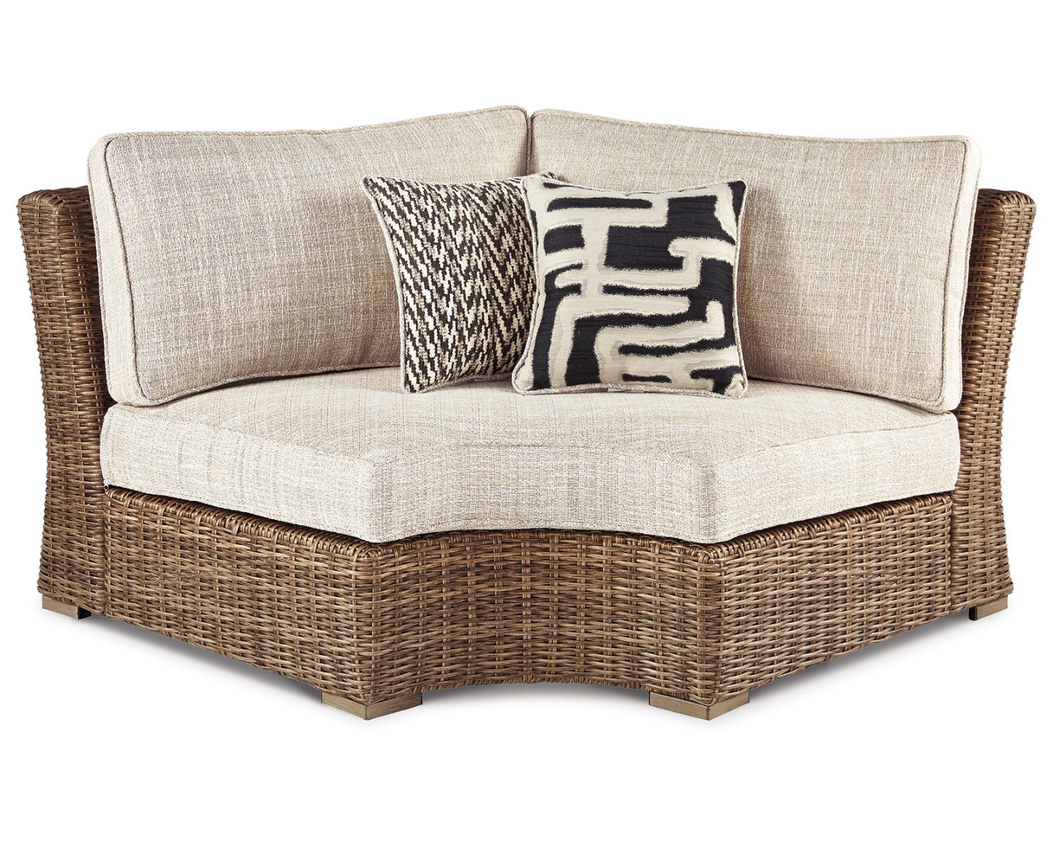 Beachcroft 4-Piece Outdoor Sectional, 2 Arm Chairs, Lounge Chair and Bench