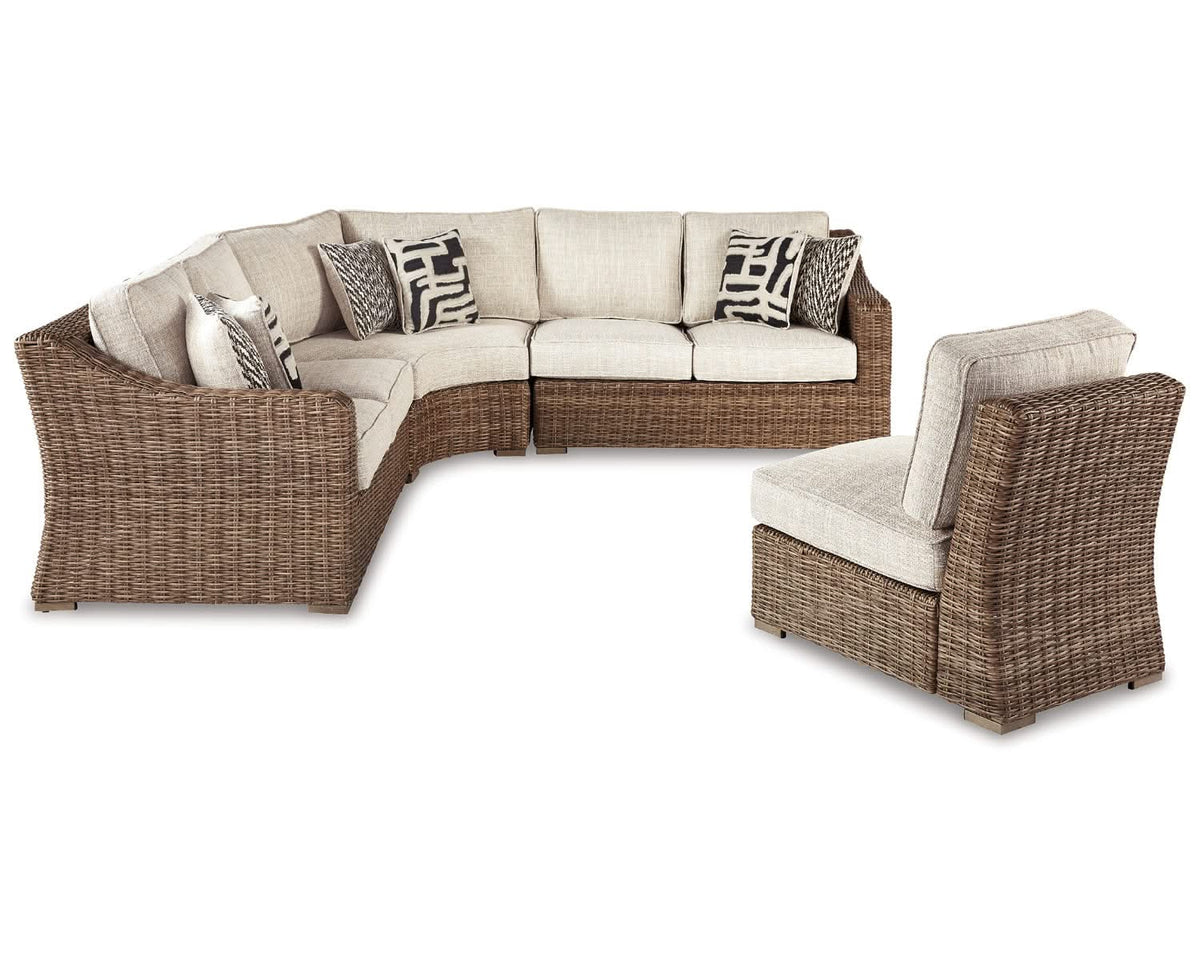Conjunto de asientos para exterior de 4 piezas Beachcroft