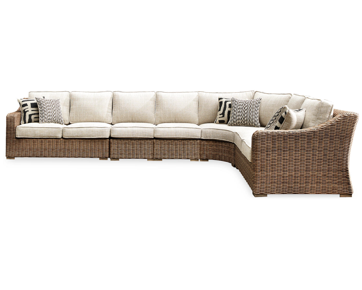 Beachcroft 5-Piece Outdoor Sectional with Coffee Table and 2 End Tables