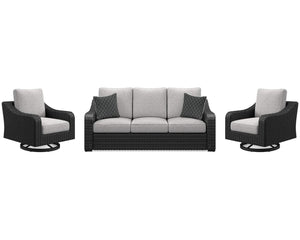 Sofá de exterior y dos sillones Beachcroft