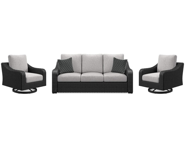 Sofá de exterior y dos sillones Beachcroft
