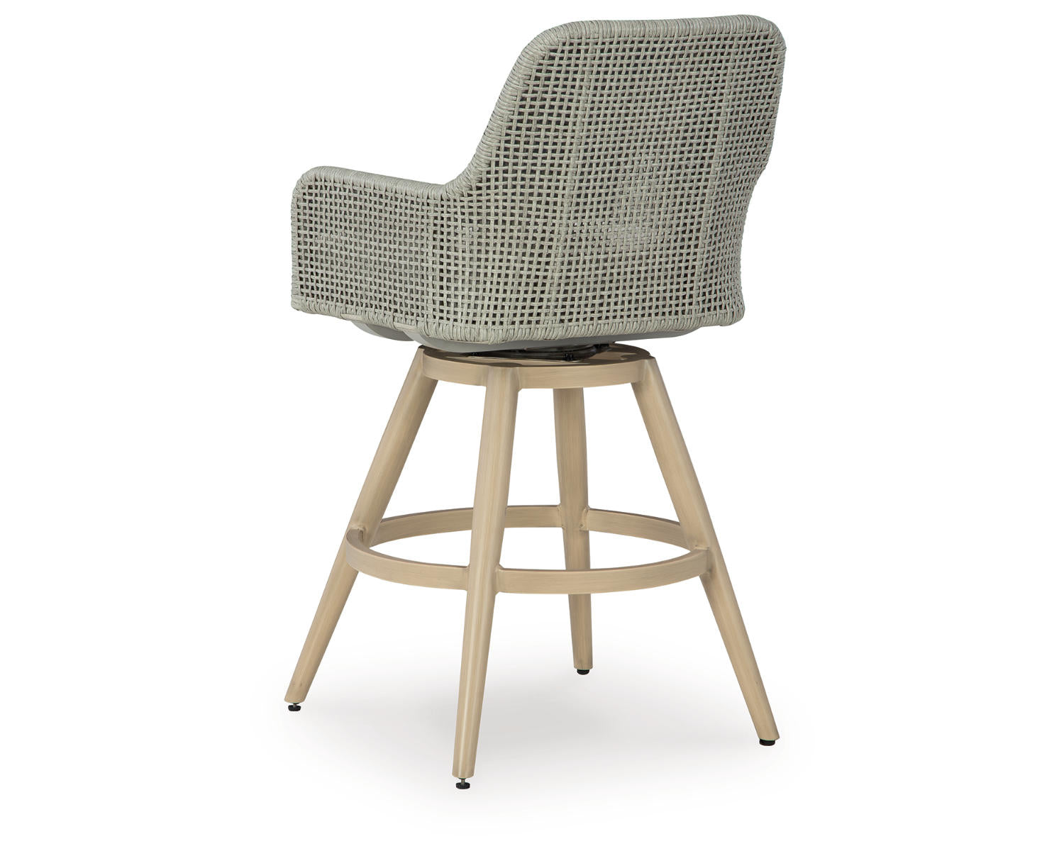 Seton Creek Outdoor Bar Height Barstool with Cushion (Set of 2)
