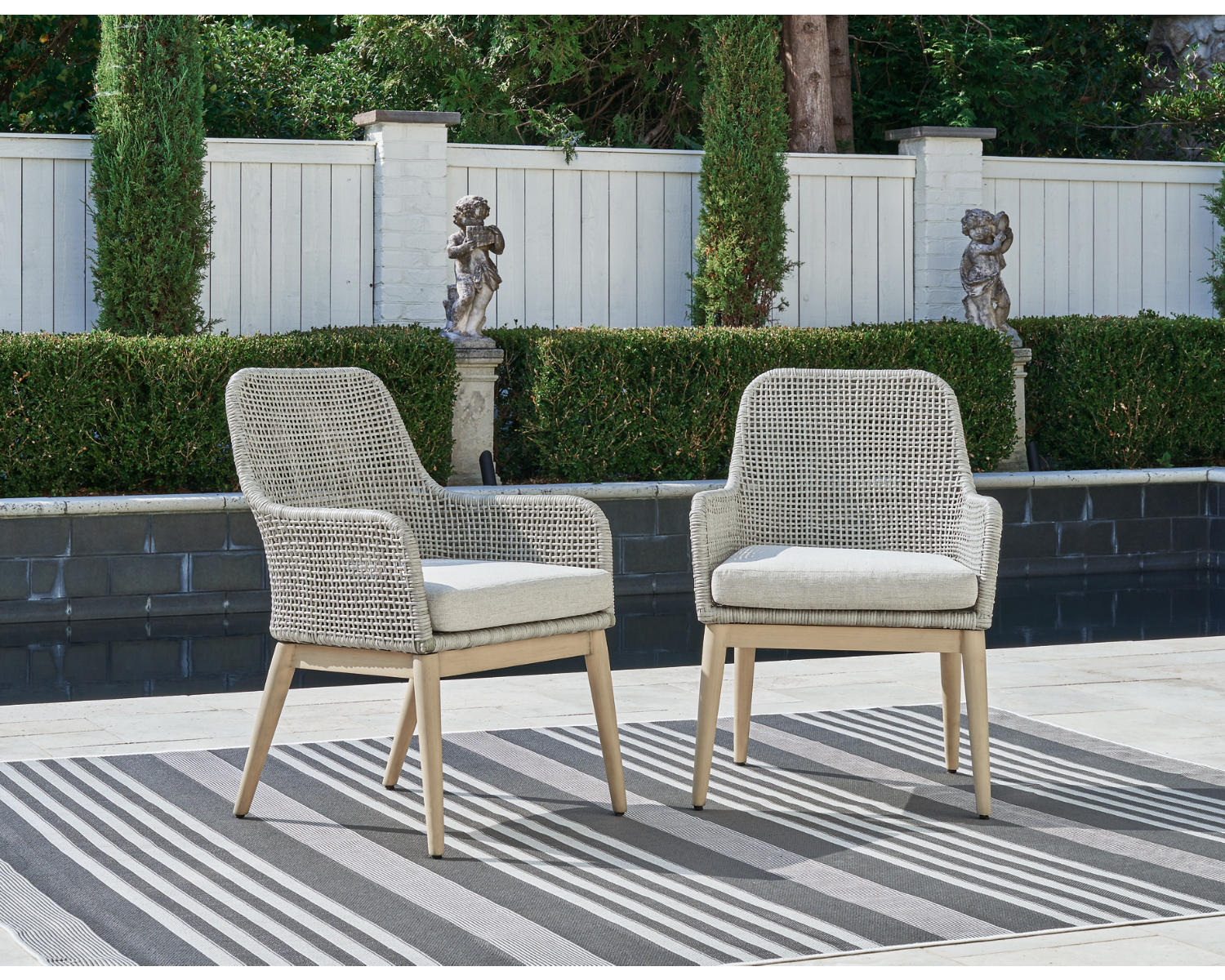 Seton Creek Outdoor Dining Arm Chair (Set of 2)