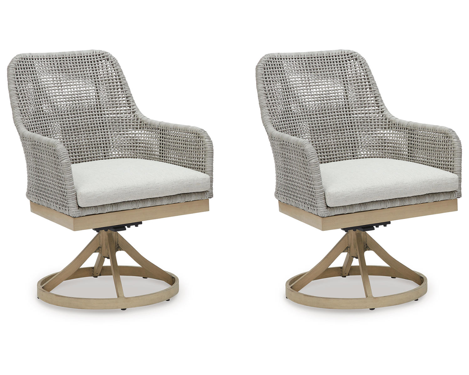 Seton Creek Outdoor Swivel Dining Chair (Set of 2)