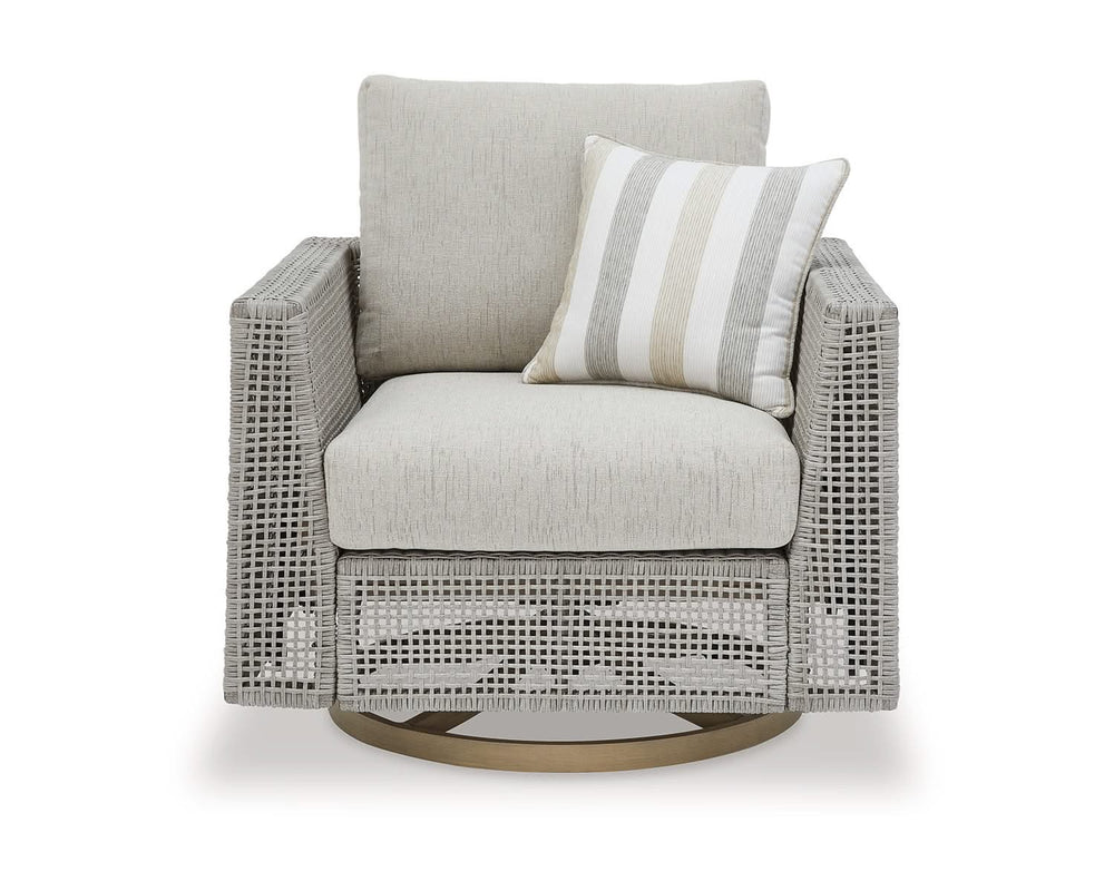 Sillón giratorio para exteriores con cojín Seton Creek