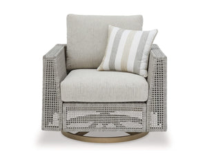 Sillón giratorio para exteriores con cojín Seton Creek