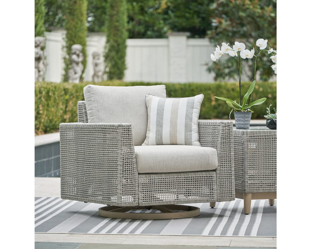 Sillón giratorio para exteriores con cojín Seton Creek