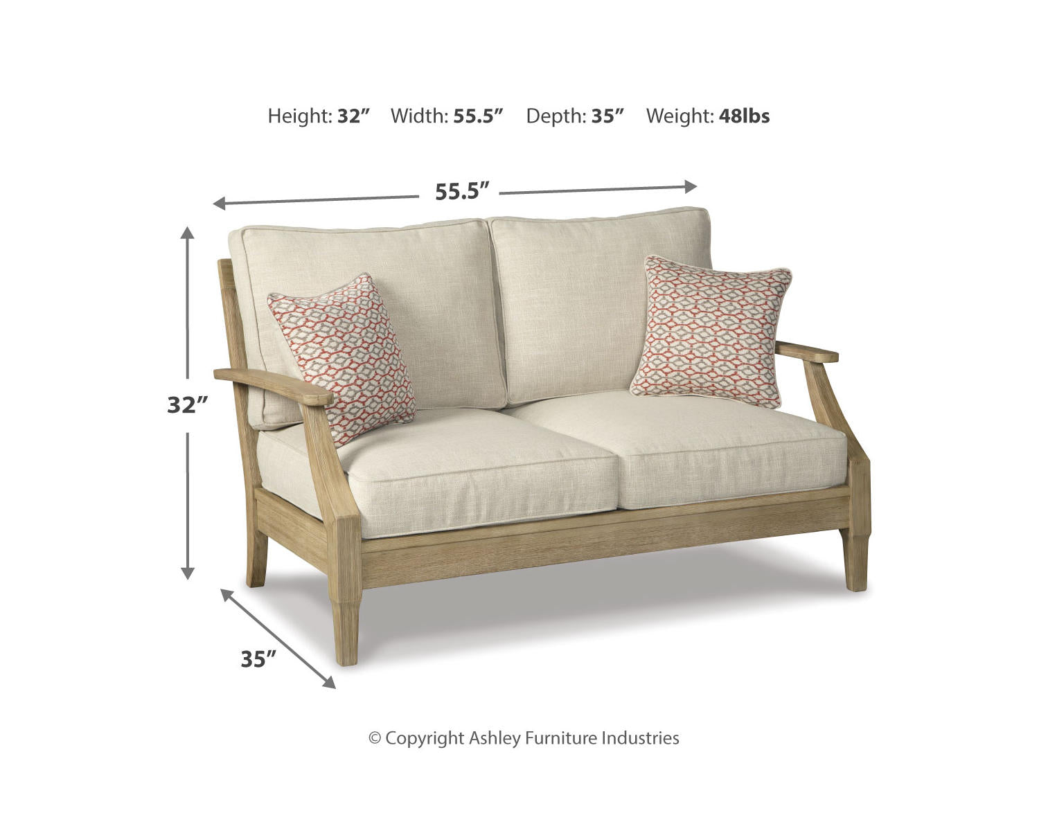 Clare View Outdoor Loveseat and 4 Lounge Chairs