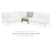 Clare View Armless Chair with Cushion