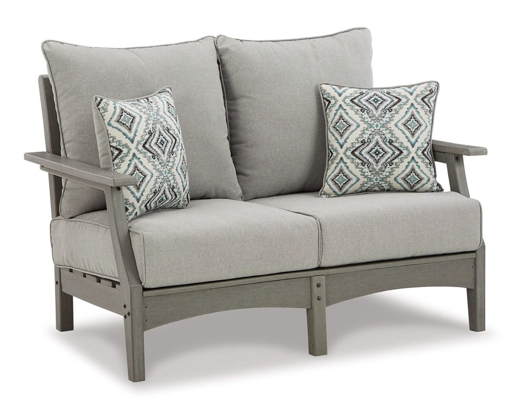 Loveseat de exterior Visola, 2 sillones y mesa de centro