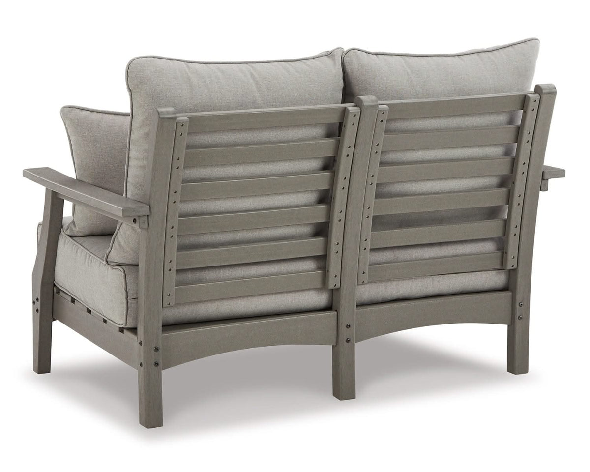Loveseat de exterior Visola, 2 sillones y mesa de centro