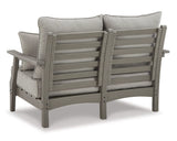 Loveseat de exterior Visola, 2 sillones y mesa de centro