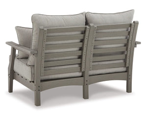 Loveseat de exterior Visola, 2 sillones y mesa de centro