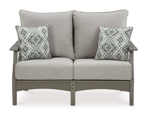 Loveseat de exterior Visola, 2 sillones y mesa de centro
