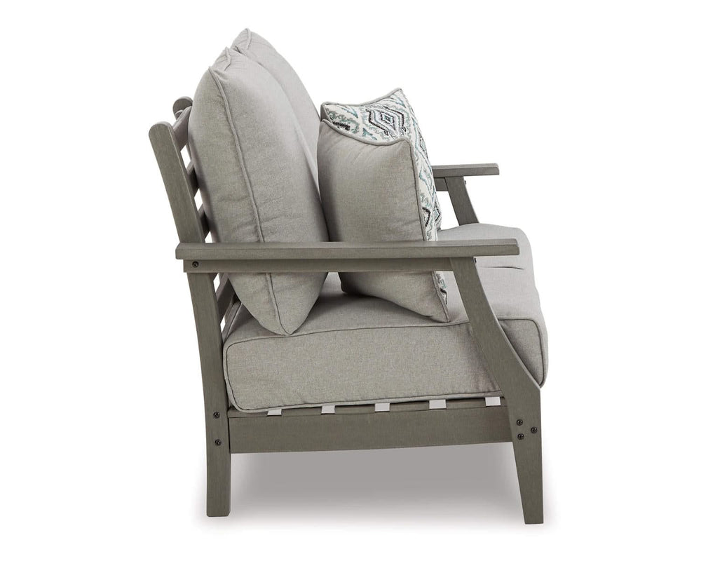Loveseat de exterior Visola, 2 sillones y mesa de centro