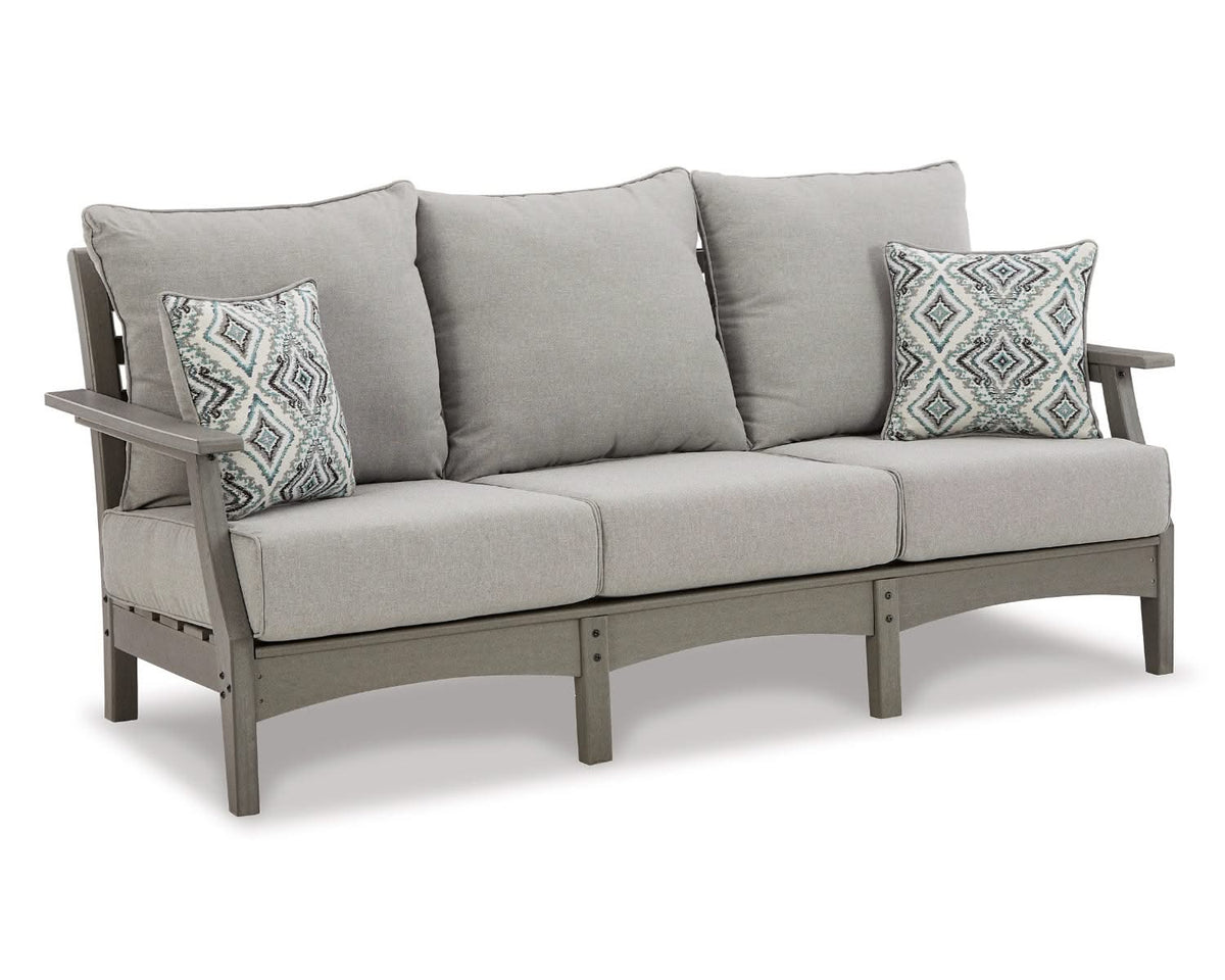 Sofá de exterior Visola, 2 sillones y mesa de centro