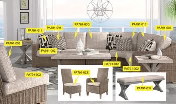 Cojín de asiento curvo Beachcroft 