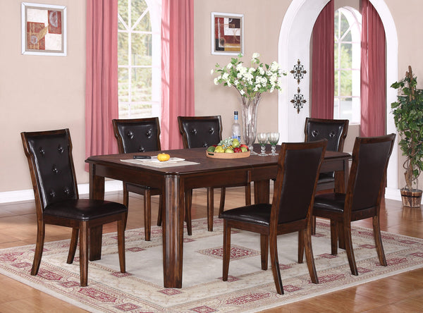 Juego de comedor PAM de 7 piezas de madera auténtica