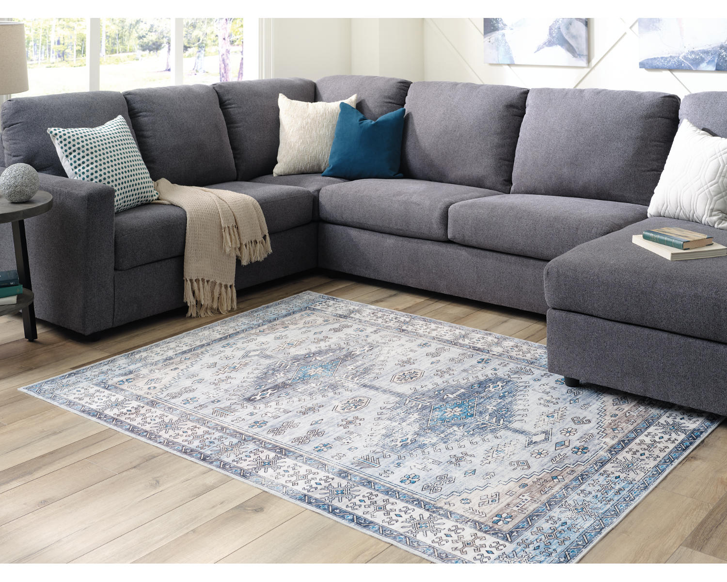Hebruns 5' x 7' Washable Rug