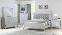 Silver / Queen Bed 5 Piece Set