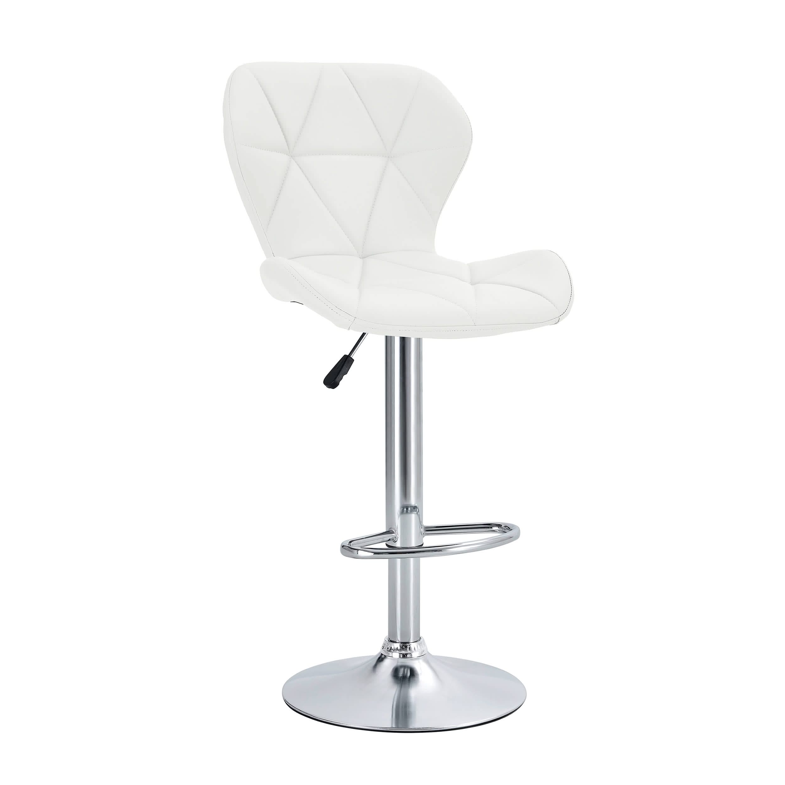 Luxe Swivel Elegance Set of Two Stools // White