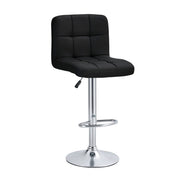 Juego de dos taburetes de mostrador Mirage Chrome Couture // Negro